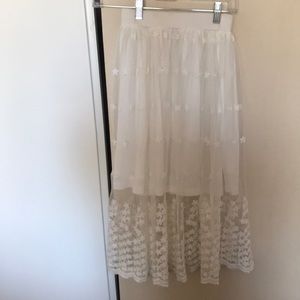 White Midi Skirt